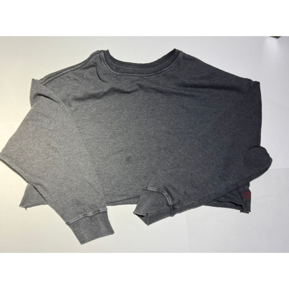BDG Urban Outfitters Womens Cropped Sweatshirt Washed Charcoal Gray Size M